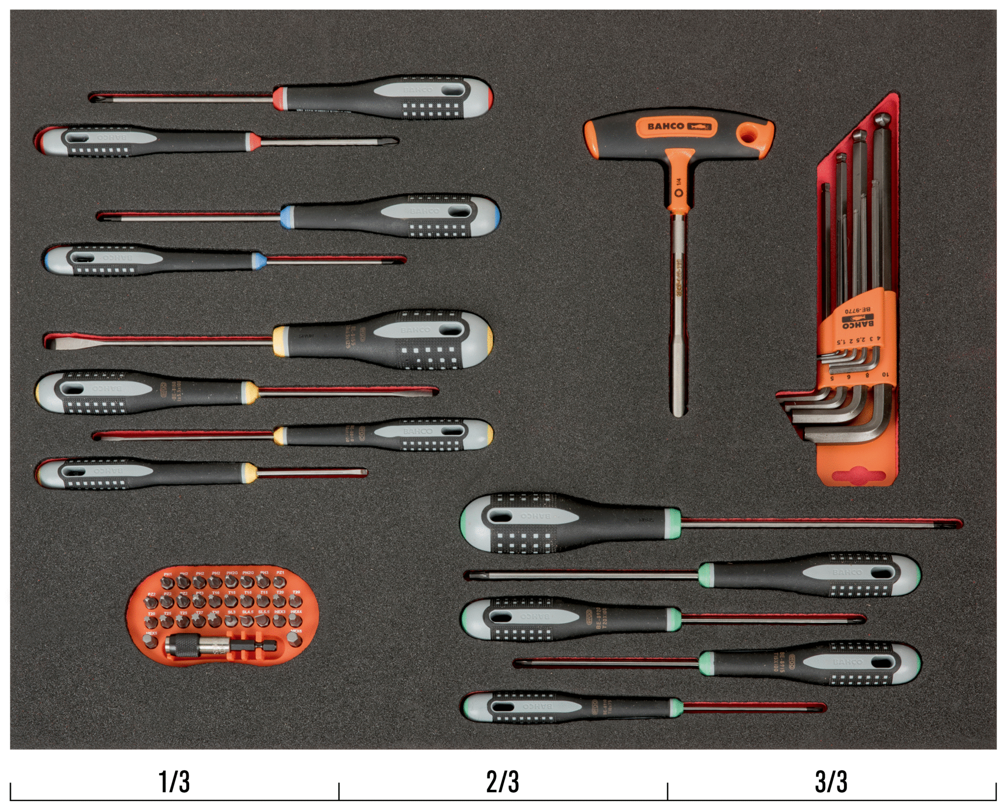 Bahco Ergo BE-8020 Flat Screwdriver 3 x 60mm