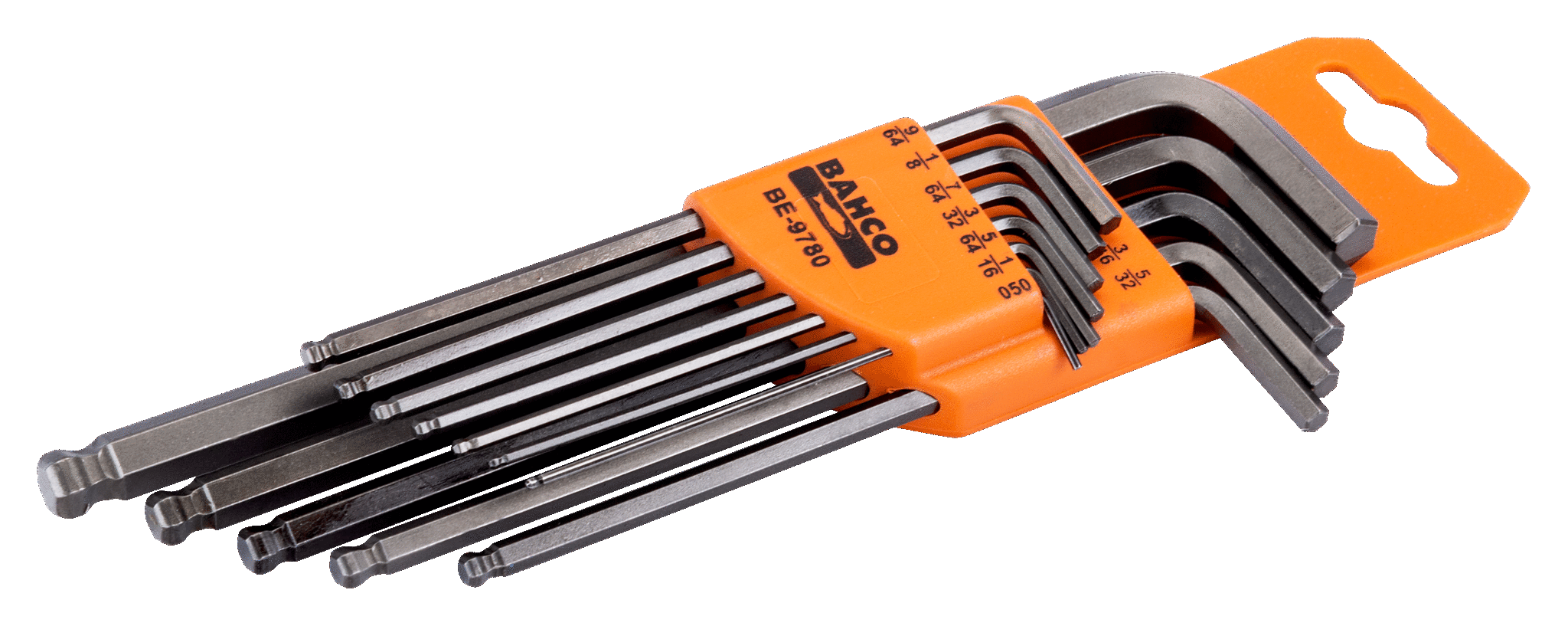 Imperial Long Ball End Hex LKey Set with Phosphate Finish 12 Pcs BAHCO